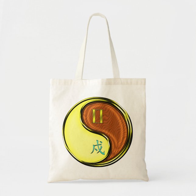 Bolsa Tote Cão Gemini e Madeira (Frente)