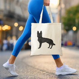 Bolsa Tote Cão GSD - Cartografia em branco German shepherd pr