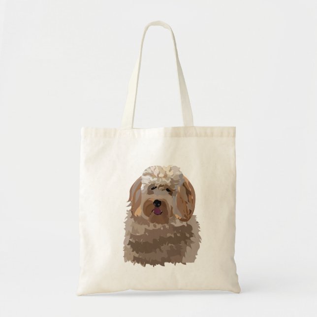 Bolsa Tote Cão Labradoodle Pet Animal (Frente)