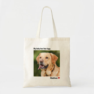 Bolsa Tote Cão Personalizado de Fotografia Grande Personaliza