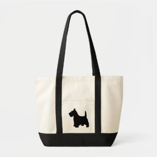 Bolsa Tote Cão preto bonito do Scottie de Terrier do Scottis