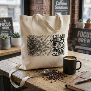Bolsa Tote Caos à Ordem Abstrato Geométrico