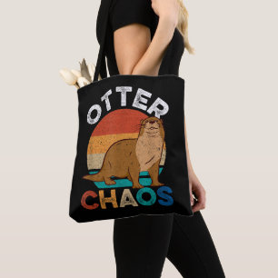 Bolsa Tote Caos de Lontra Para Homens Mulheres Amante de Lont