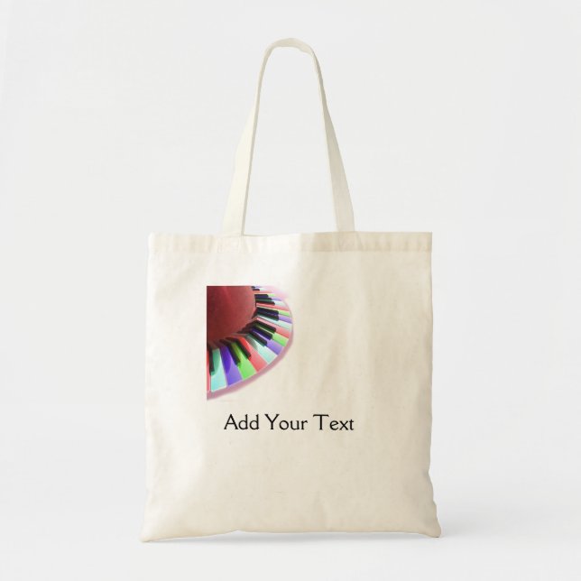 Bolsa Tote Caos do teclado brilhante no branco (Frente)