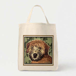 Bolsa Tote Cãozinho Com Cachorro Molhado, Serração Terrier Co