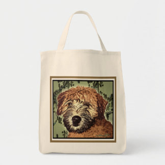 Bolsa Tote Cãozinho Com Cachorro Molhado, Serração Terrier Co