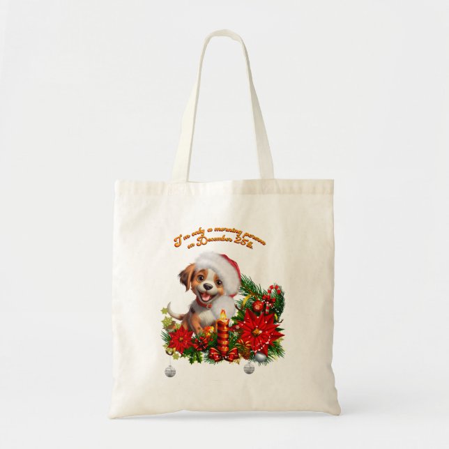 Bolsa Tote Cãozinho engraçado (Frente)
