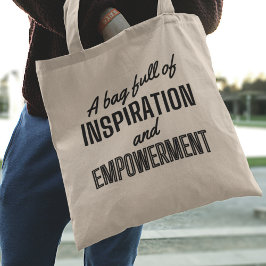 Bolsa Tote Capacitação do Inspiring Message Na moda