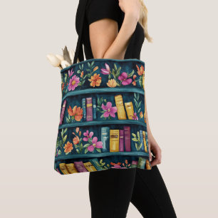 Bolsa Tote Capas de Livros em Aquarela Vintage