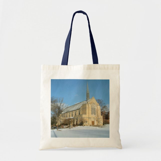 Bolsa Tote Capela Harbison em inverno na Grove City College (Frente)