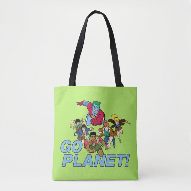 Bolsa Tote Capitão Planeta e os Planeteiros. (Frente)
