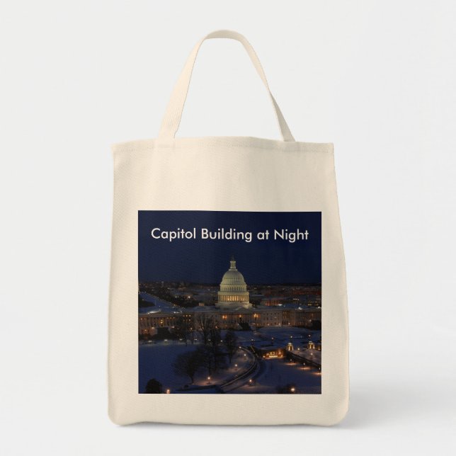 Bolsa Tote Capitólio dos Estados Unidos à noite (Frente)