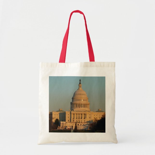 Bolsa Tote Capitólio no Natal Washington DC Holiday (Frente)