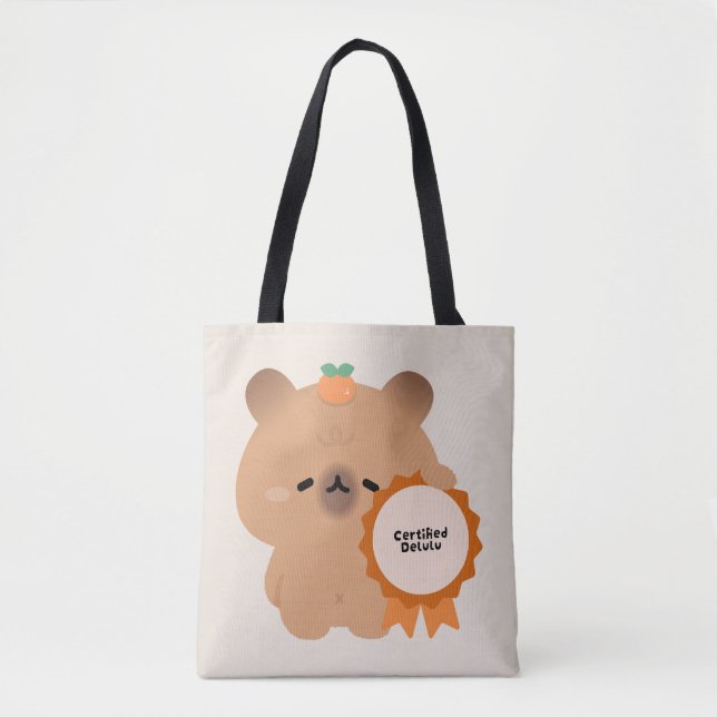 Bolsa Tote Capivara Delulu Certificada (Frente)