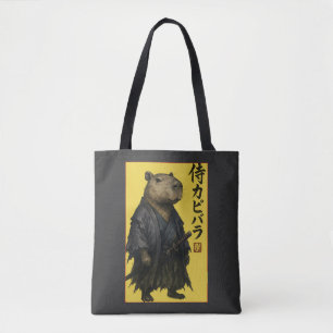 Bolsa Tote Capivara Fofo à Espera Estética Japonesa Kawaii An