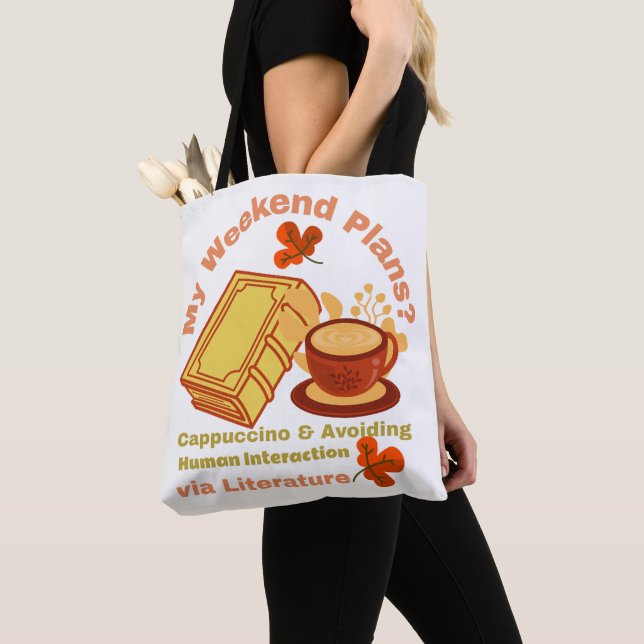 Bolsa Tote Cappuccino e livro (Close Up)