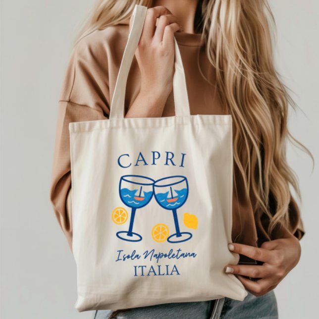 Bolsa Tote Capri Isola Napoletana - Verão na Itália Costeira (Criador carregado)
