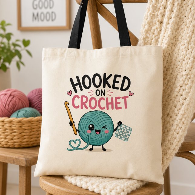 Bolsa Tote Caprichoso Viciado em Crochê (Criador carregado)