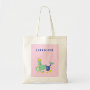 Bolsa Tote Capricórnio Rosa, zodíaco, estampa de estrela