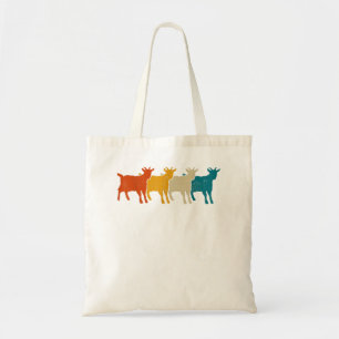 Bolsa Tote Caprinos Retro-Fazenda De Caprinos Animais Farmant