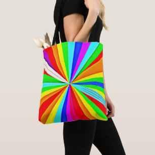 Bolsa Tote Captivando o padrão colortivo de matizes vibrantes