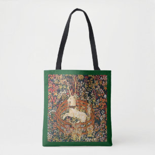 Bolsa Tote Captive Unicorn - tapeçaria medieval