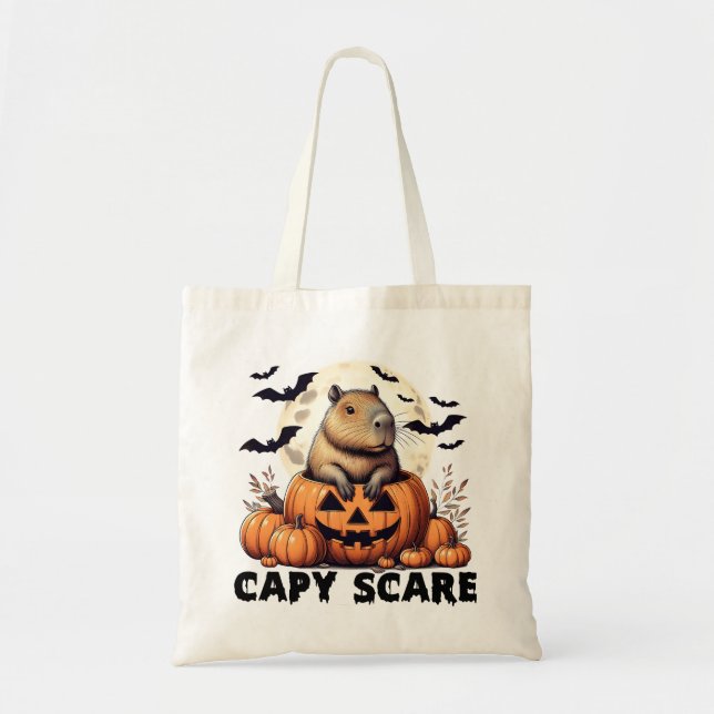 Bolsa Tote Capy Scare Capybara Halloween (Frente)
