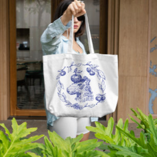 Bolsa Tote Capybara Animal Com Maçãs