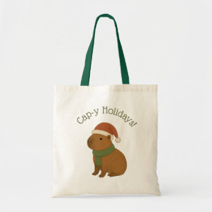 Bolsa Tote Capybara no Natal