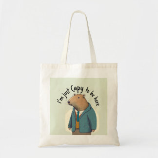 Bolsa Tote Capybara "Sou Capaz de Estar Aqui" Tote Bag!