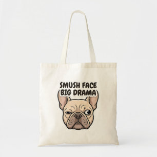 Bolsa Tote Cara Amassada Grande Drama Design Engraçado de Bul