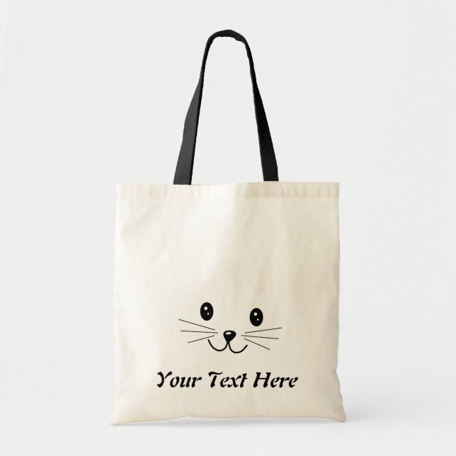 Bolsa Tote Cara bonito do gato (Frente)