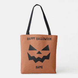 Bolsa Tote Cara de abóbora de Jack-o-lanterno