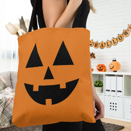 Bolsa Tote Cara de Abóbora Male Jack-O-Lanterna