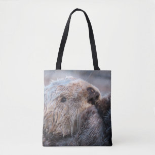 Bolsa Tote Cara de Lontra Marinha Fofa