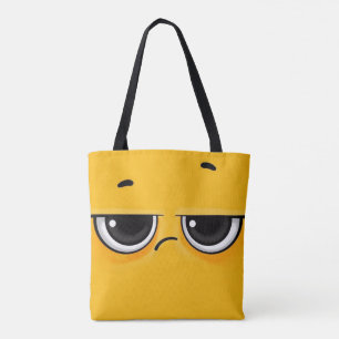 Bolsa Tote Cara de mal-estar amarelo