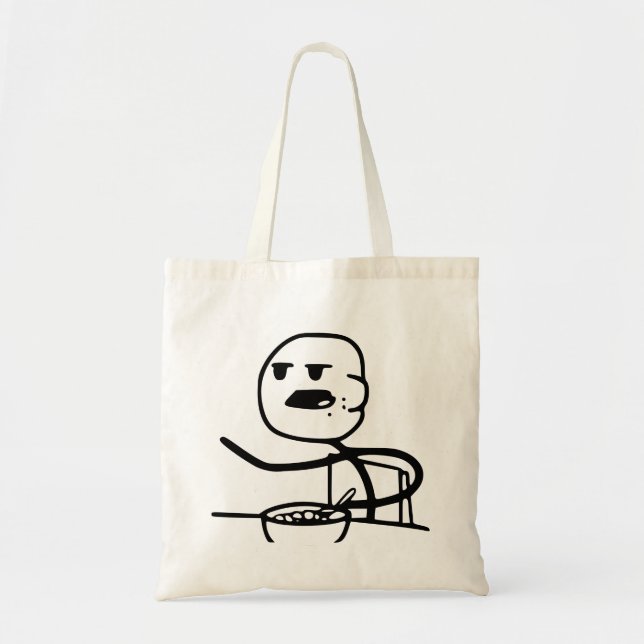 Bolsa Tote Cara de Meme do cereal (Frente)