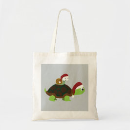 Bolsa Tote Caracol de Natal numa tartaruga