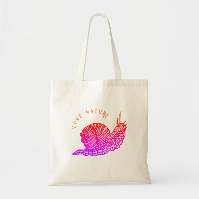 Bolsa Tote Caracol em estilo gráfico (Frente)