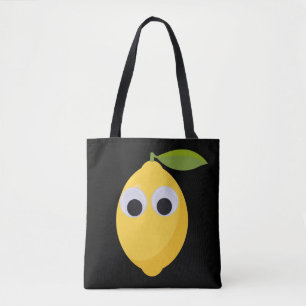 Bolsa Tote Caractere Lemon, fruta doce com olhos malvados