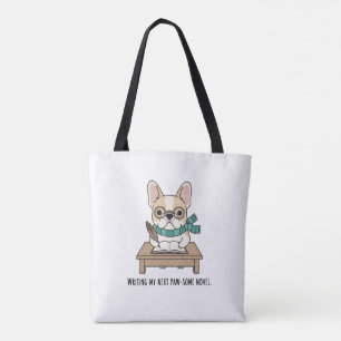 Bolsa Tote Caramujo Francês Autor Escrevendo Design de Novida