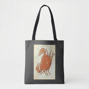 Bolsa Tote Caranguejo Câncer Constelação Vintage, Espelho de