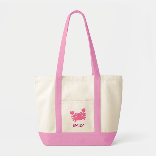 Bolsa Tote Caranguejo-CRAB debaixo da Fralda/Bolsa de compra  (Frente)
