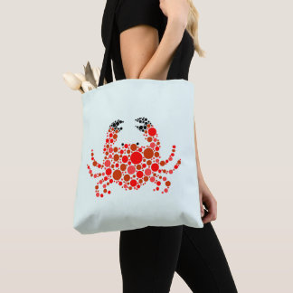 Bolsa Tote Caranguejo Em Pontos