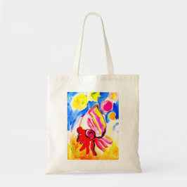 Bolsa Tote caranguejo-eremita aquarela diversão