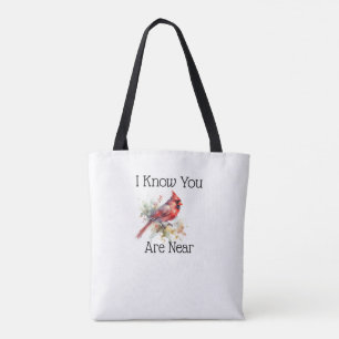 Bolsa Tote Cardeais Vermelhos Estão Perto Personalizar
