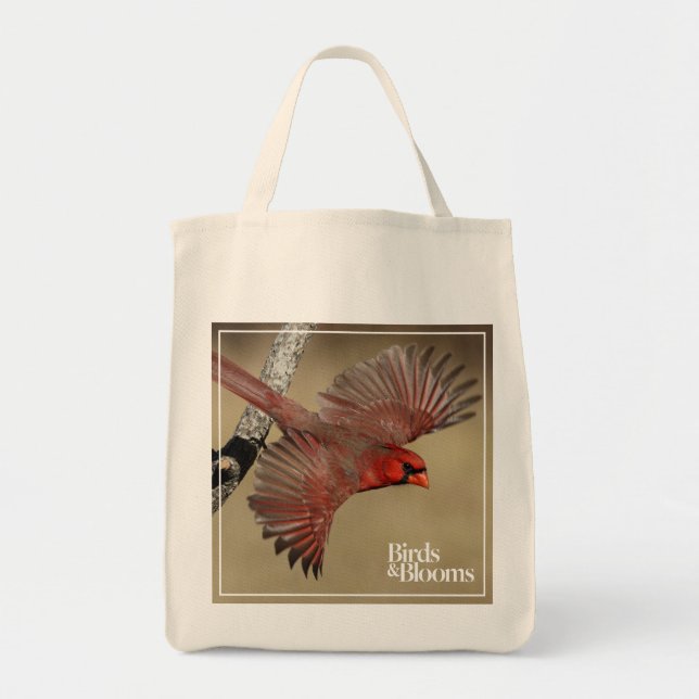 Bolsa Tote Cardeal do norte em vôo (Frente)
