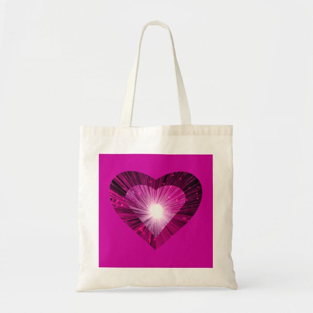 Bolsa Tote Cardíaco rosa, cor-de-rosa (Frente)