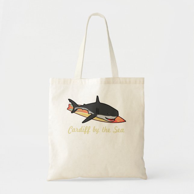 Bolsa Tote Cardiff pelo Sea California Beach Souvenir Graph (Frente)