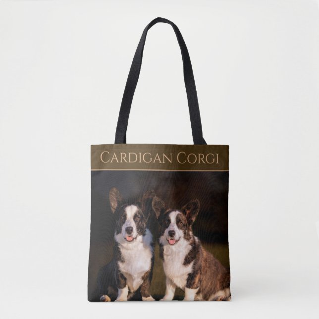 Bolsa Tote Cardigan Corgi (Frente)